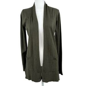 Pink Clover Olive Green Open Front Cardigan Sweater XS NWT Soft Knit Layering